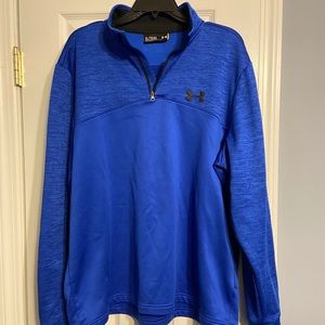 Blue quarter zip under armour sweatshirt